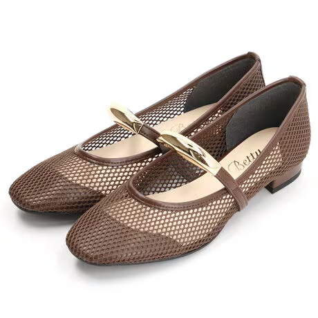 シアーメッシュ メリージェーン パンプス